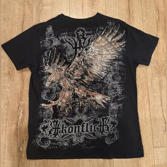 Y2K Konflic Black/Golden Eagle Tee - Picture 3 of 6
